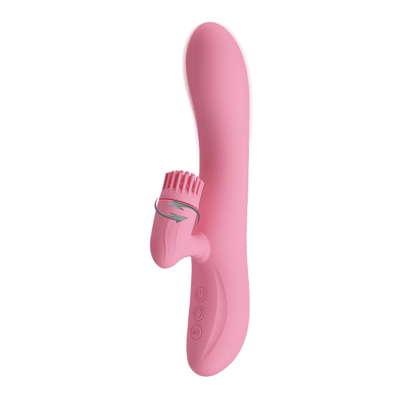 Conejo Chris Vibratore con rotación Estimulador del clítoris: silicona, hipoalergénica, recargable, 7 modos de vibración