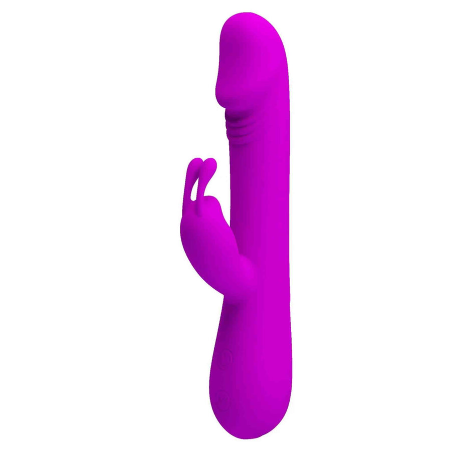 Clement Rabbit Vibrator with 3 motors and 30 different vibration modes - Purple, Silicone, Hypoallergenic, Rechargeable