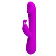 Clement Vibratore Rabbit con 3 motori e 30 modalità di vibrazione - Viola, Silicone, Anallergico, Ricaricabile