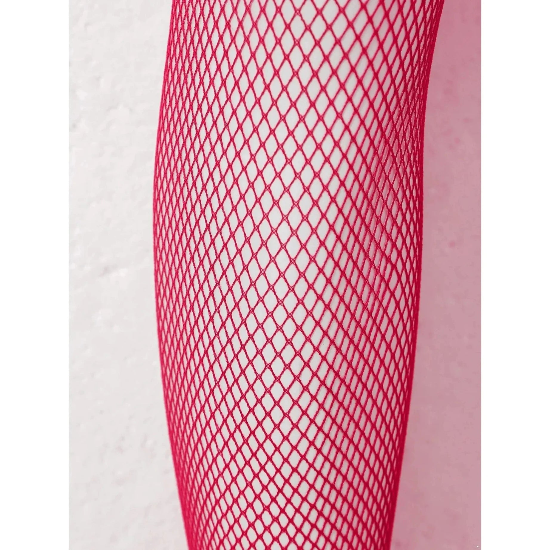 Collant a rete rosso con apertura inguinale - Taglia Unica