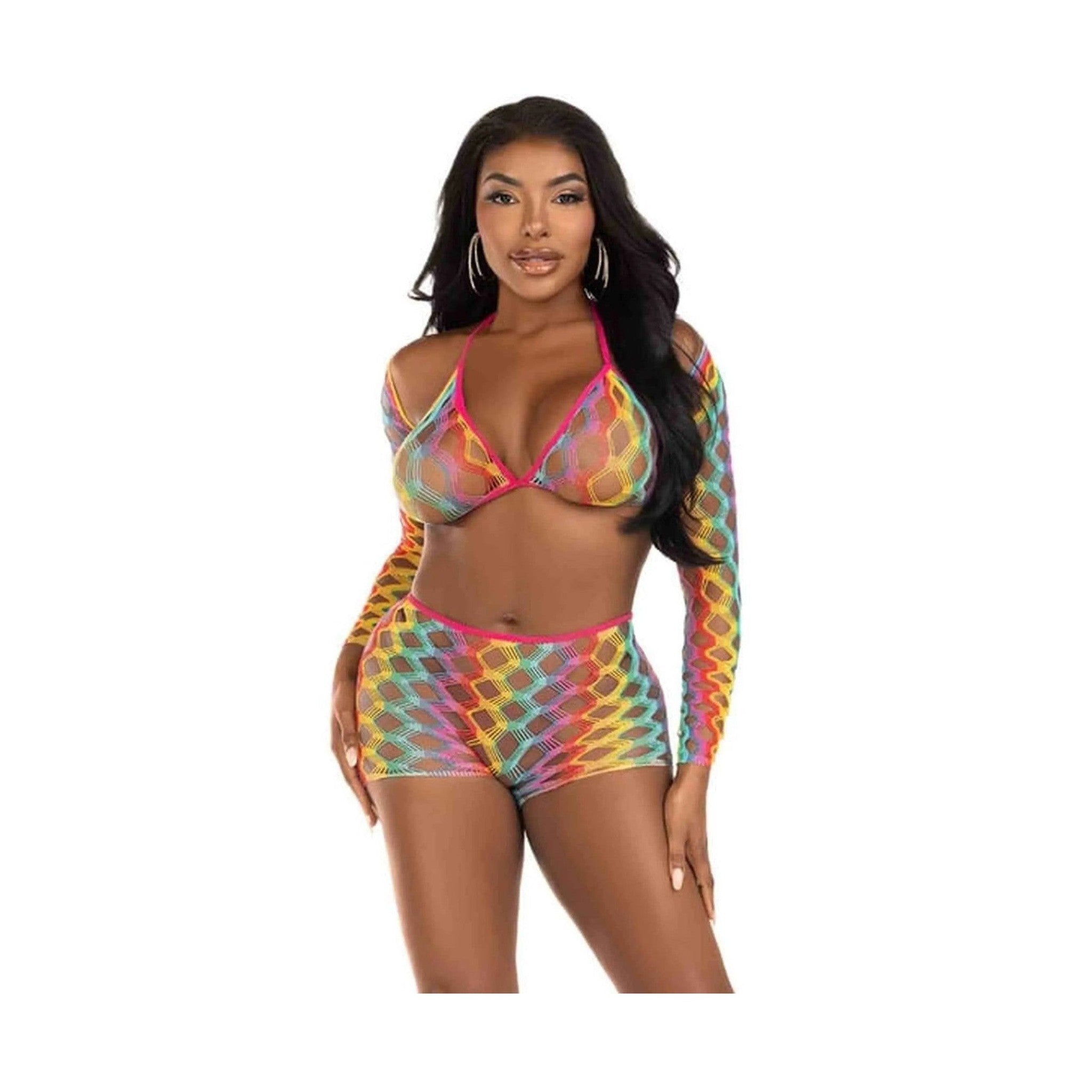 Completino Multicolor a Rete - 3 Pezzi