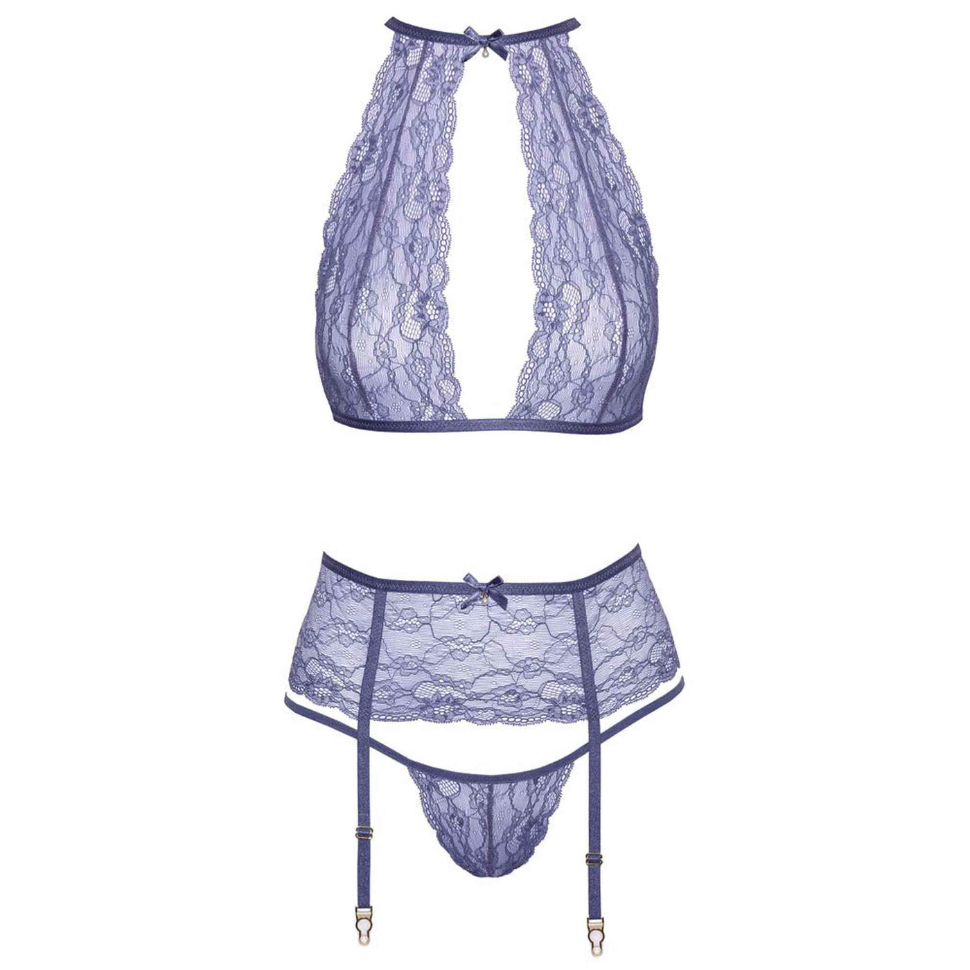 Completino Sexy 3 Pezzi Lavanda
