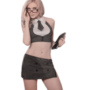 Completo da Segretaria Sexy Gessato