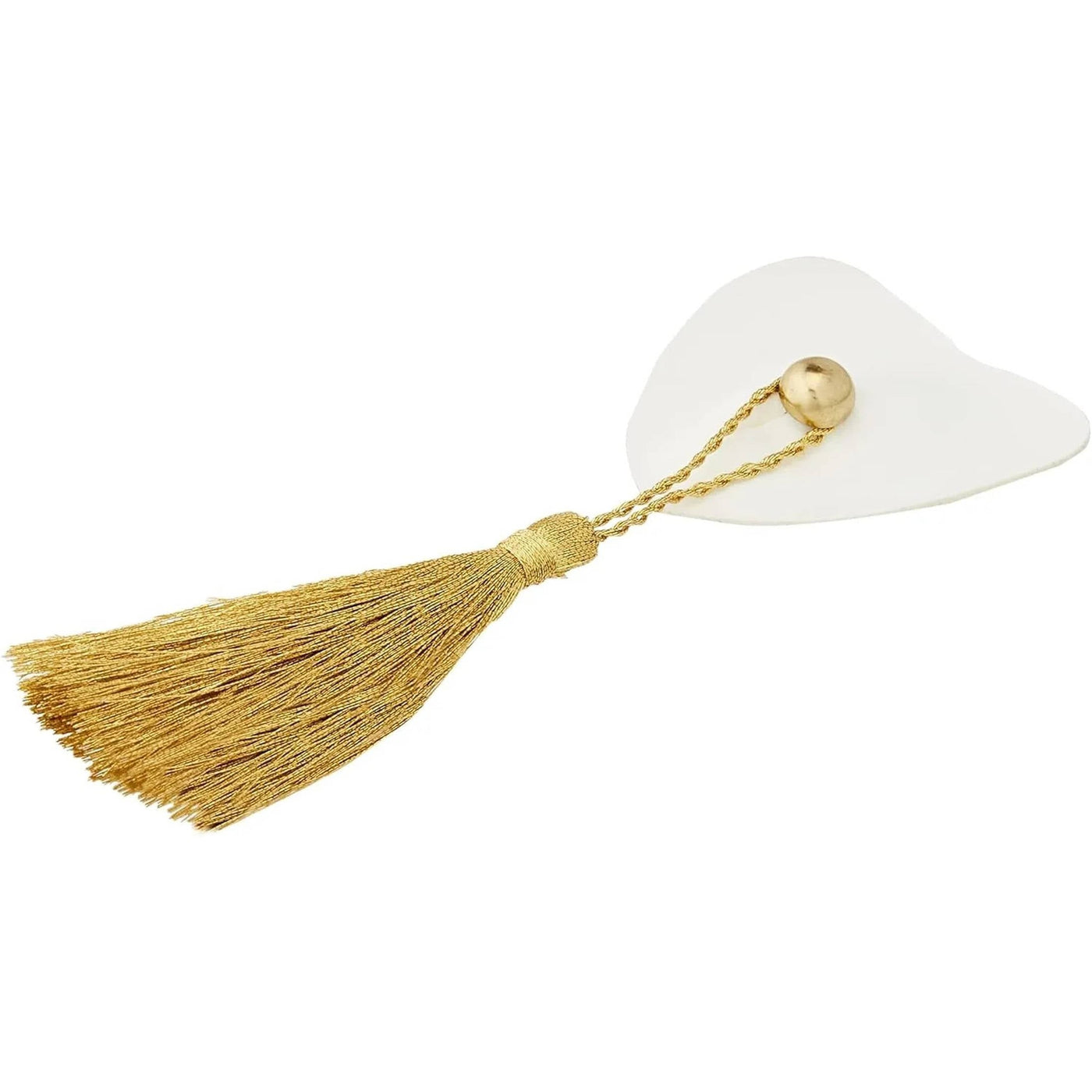 Copricapezzoli bianchi con nappe dorate