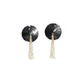 Copricapezzoli in paillettes con catenine dorate