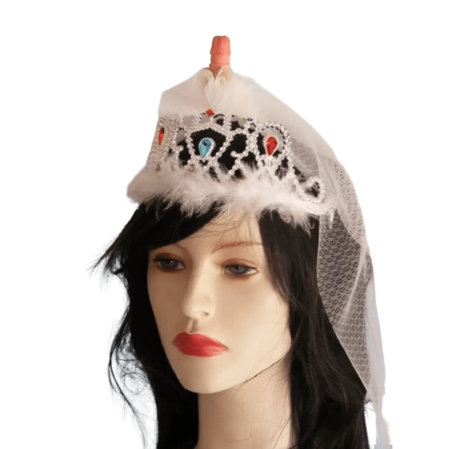 Coroncina della sposa con velo e pisellino - GoEstasy