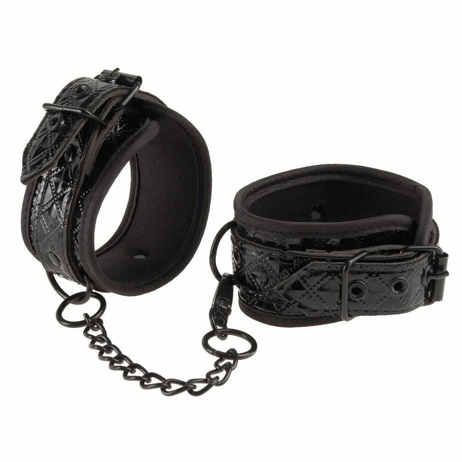 Coutre-Manschetten – Glänzend schwarze, verstellbare Manschetten