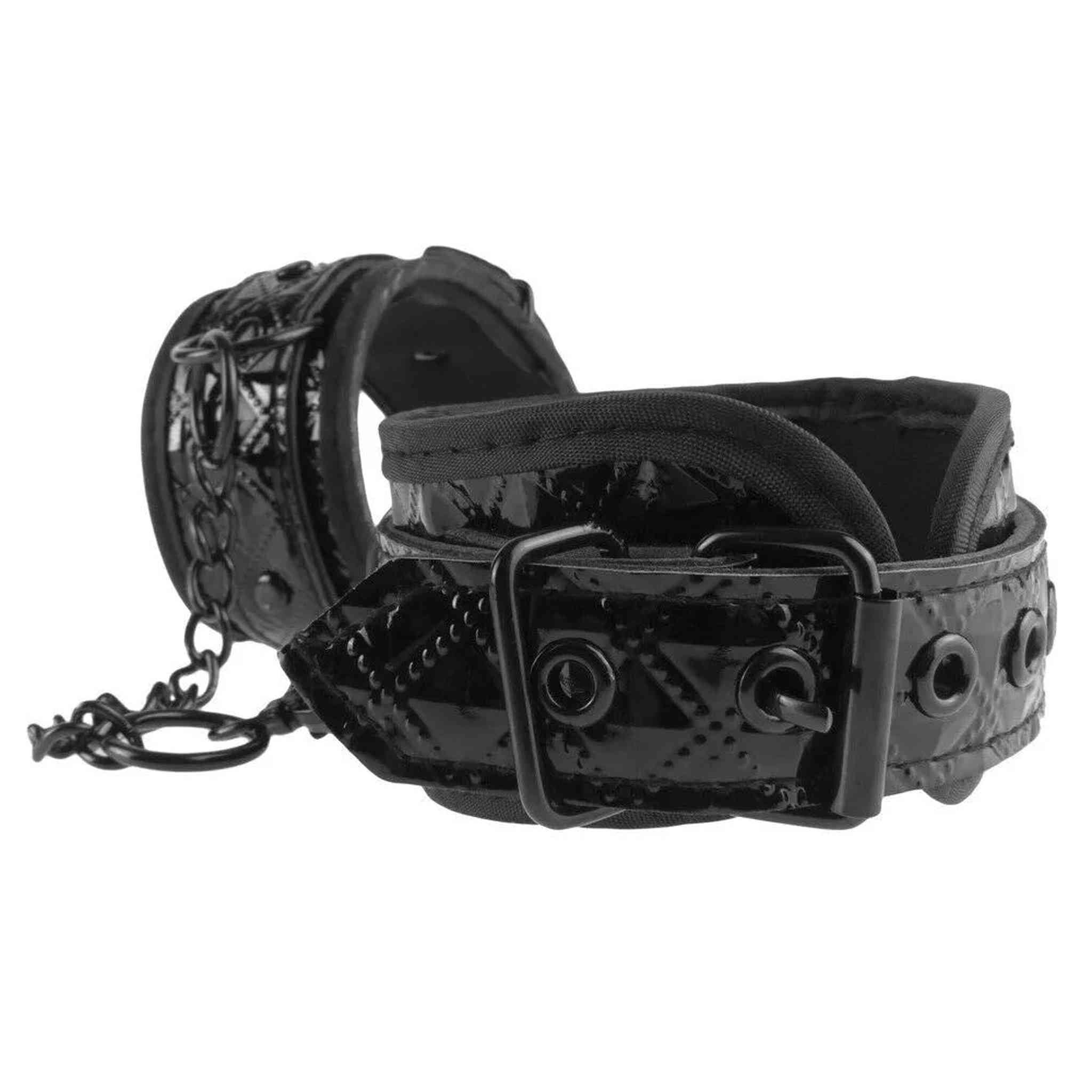 Coutre Cuffs - Polsiere regolabie nero lucido