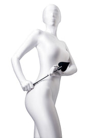 Crop con Paletta a forma di picche 36 cm – Frustino BDSM - Nero - Go Fetish - immagine 1