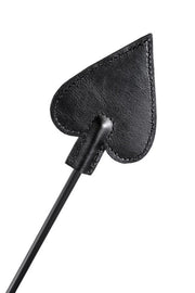 Crop con Paletta a forma di picche 36 cm – Frustino BDSM - Nero - Go Fetish - immagine 3