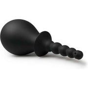 Deluxe Douche - Doccetta intima con palline anali in silicone - Nero
