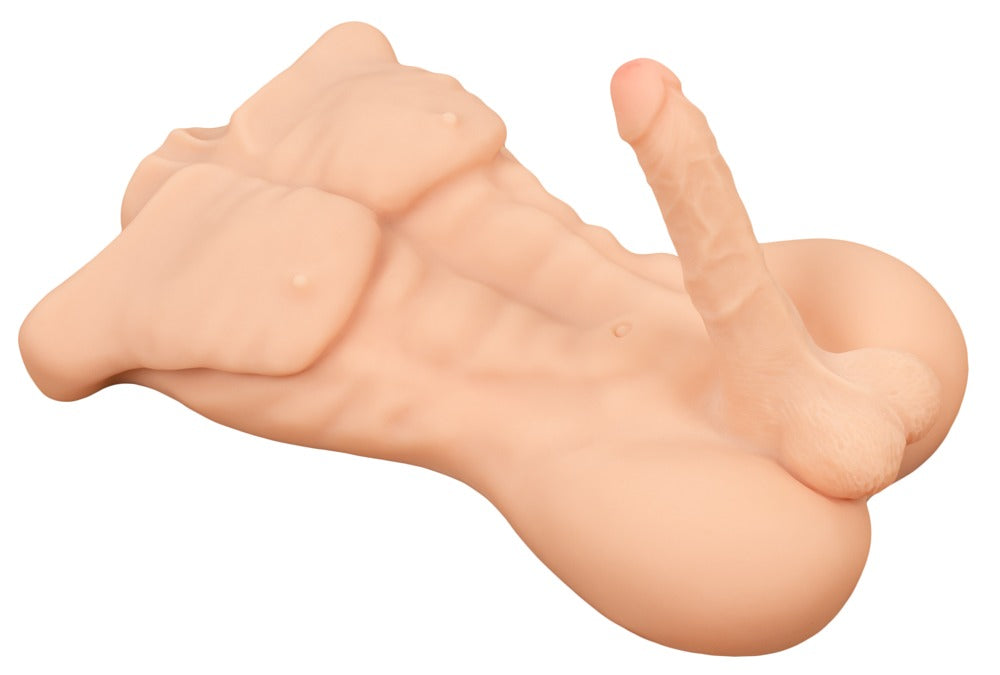 Deluxe Torso Uomo Muscoloso Super Realistico con dildo 52 x 34 cm - GoEstasy