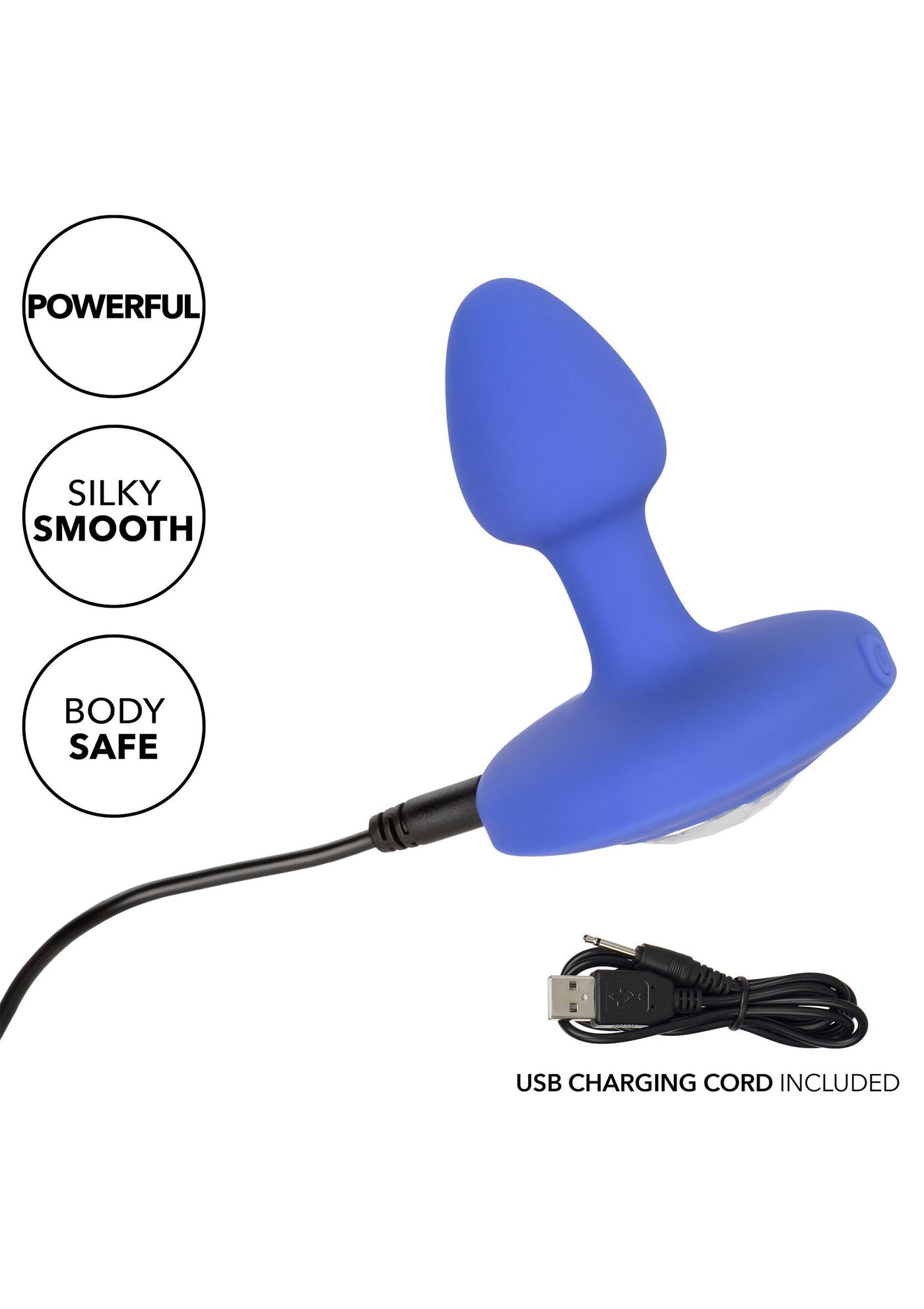 Diamante Anale Vibrante in Silicone Ricaricabile