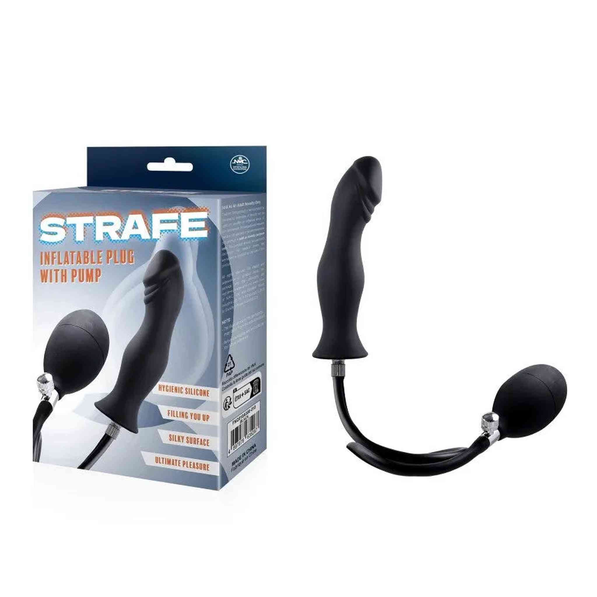 Dildo Anale Ricurvo Gonfiabile estandibile fino a 8.9 cm Lungo 15.2 cm