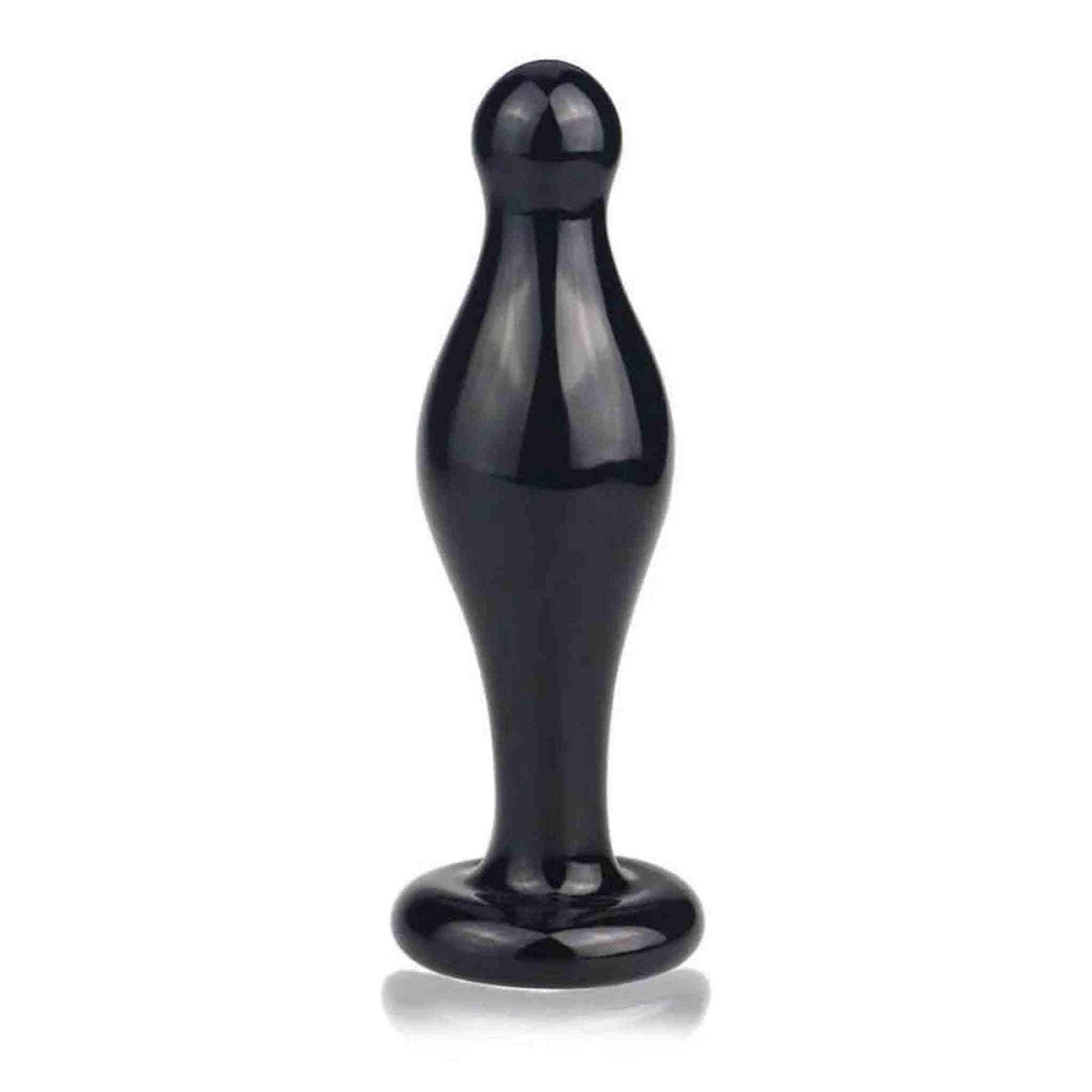 Dildo Anale in Vetro - Nero