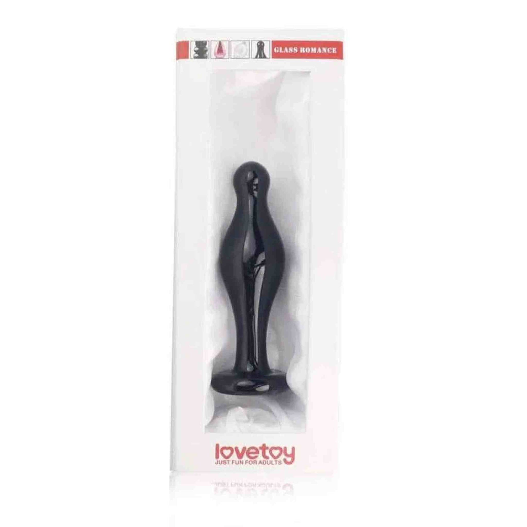 Dildo Anale in Vetro - Nero