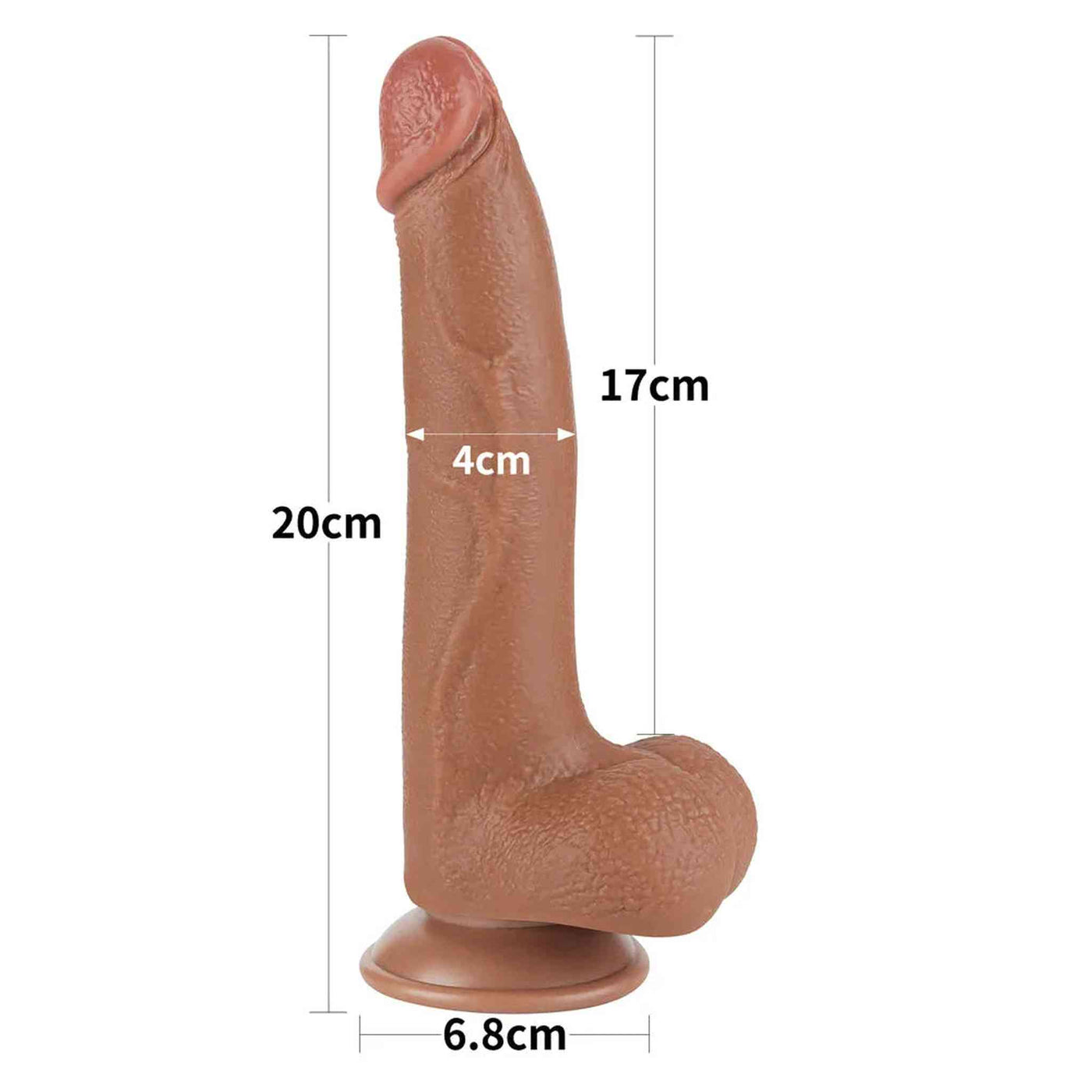 Dildo Mulatto Scappellabile da 20 cm