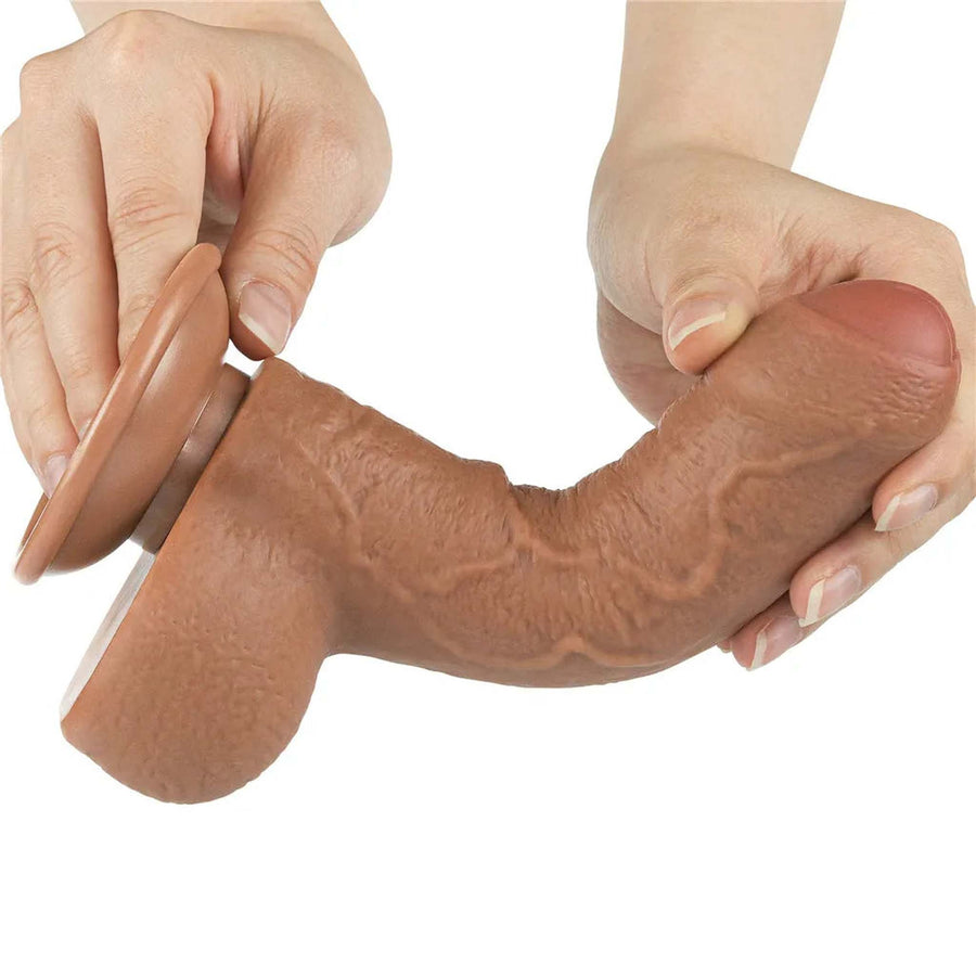 Dildo Mulatto con Pelle Scorrevole 7″