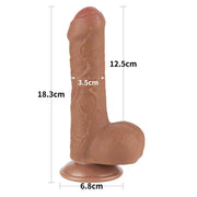 Dildo Mulatto con Pelle Scorrevole 7″
