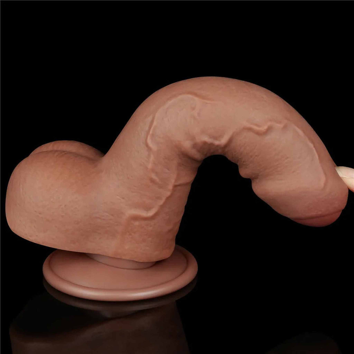 Dildo Mulatto con Pelle Scorrevole 7″