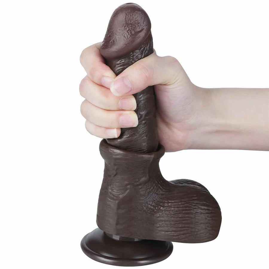 Black Dildo Can Be Removed Like a Real Penis 7.5''