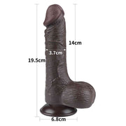 Dildo Nero Scappellabile come un Pene Vero 7.5″