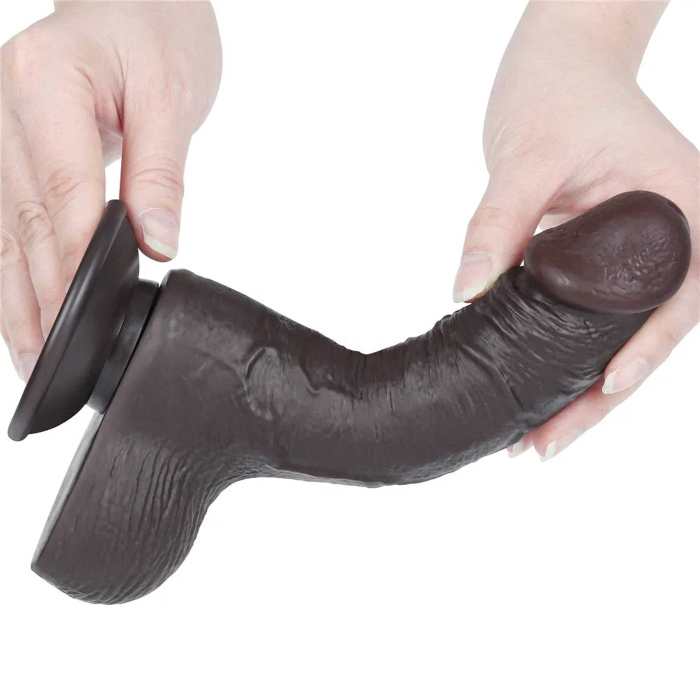 Dildo Nero Scappellabile come un Pene Vero 7.5″