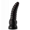 Dildo Nero a rilievi anulari 27.6 cm