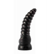 Dildo Nero a rilievi anulari 27.6 cm