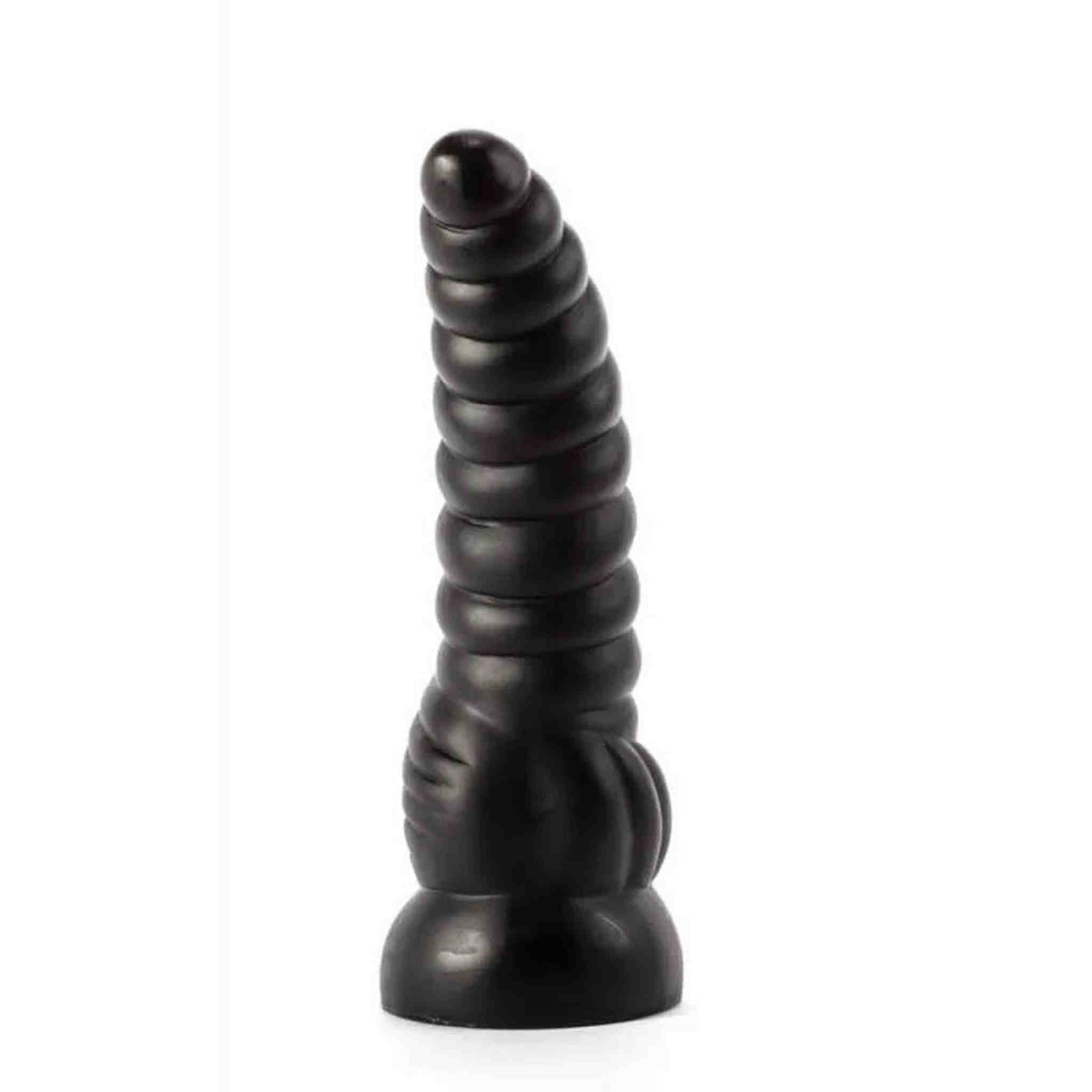 Dildo Nero a rilievi anulari 27.6 cm