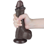 Dildo Scappellabile Nero 8″
