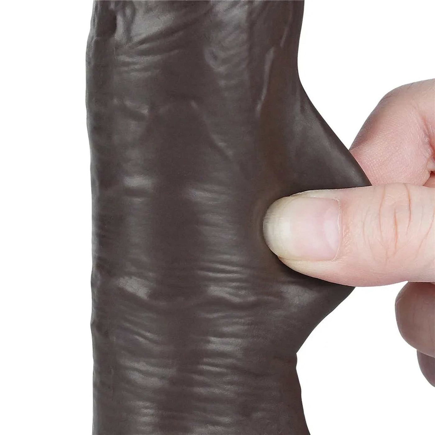 Dildo Scappellabile Nero 8″