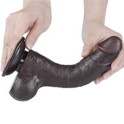 Dildo Scappellabile Nero 8″