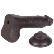 Dildo Scappellabile Nero 8″