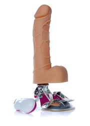 Dildo Ventosa Reclinabile con Testicoli