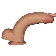 Dildo Vibrante Ricaricabile con Testicoli e Ventrosa 9.5″