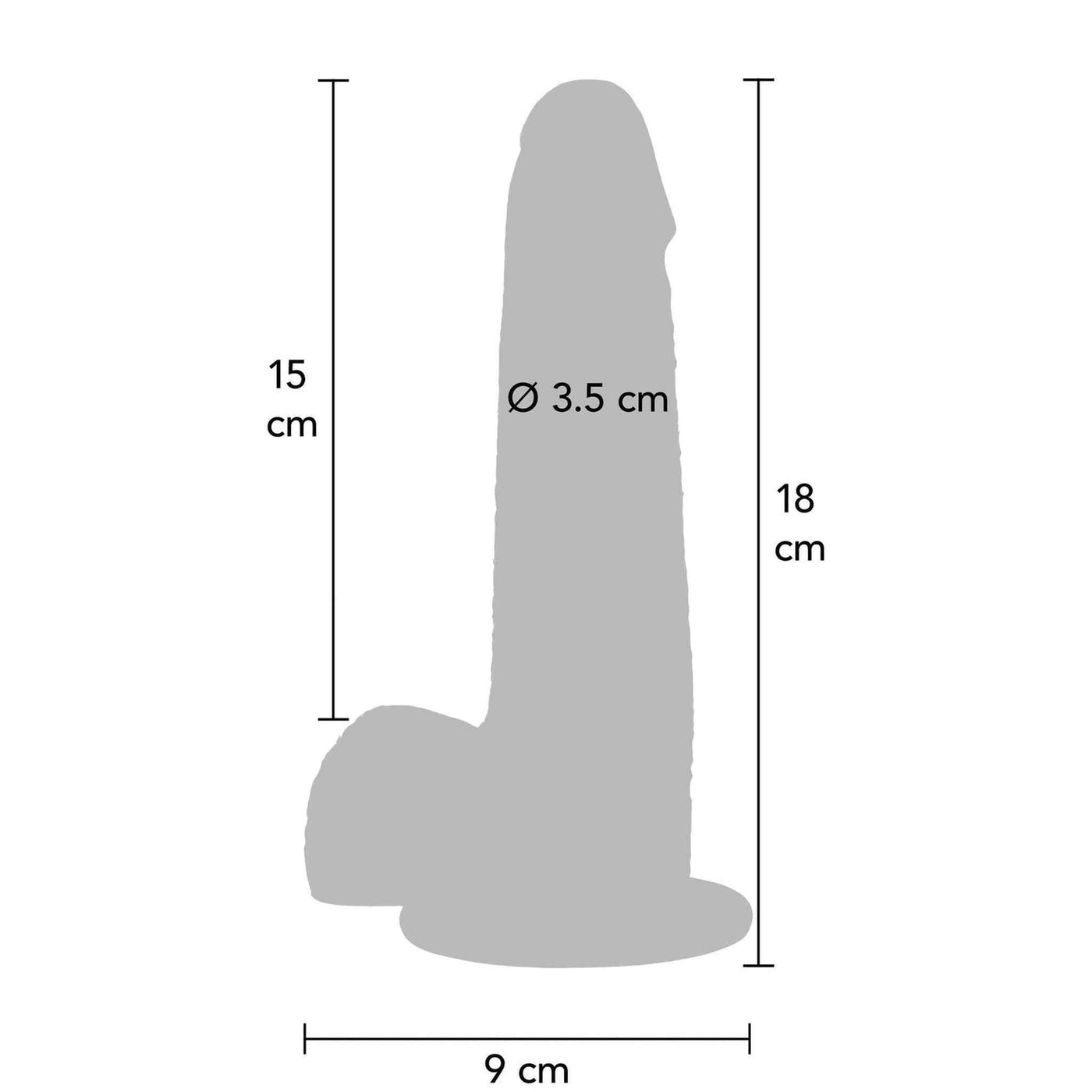 Dildo in Silicone 18 cm Con Pelle Scorrevole