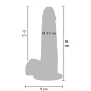 Dildo in Silicone 18 cm Con Pelle Scorrevole