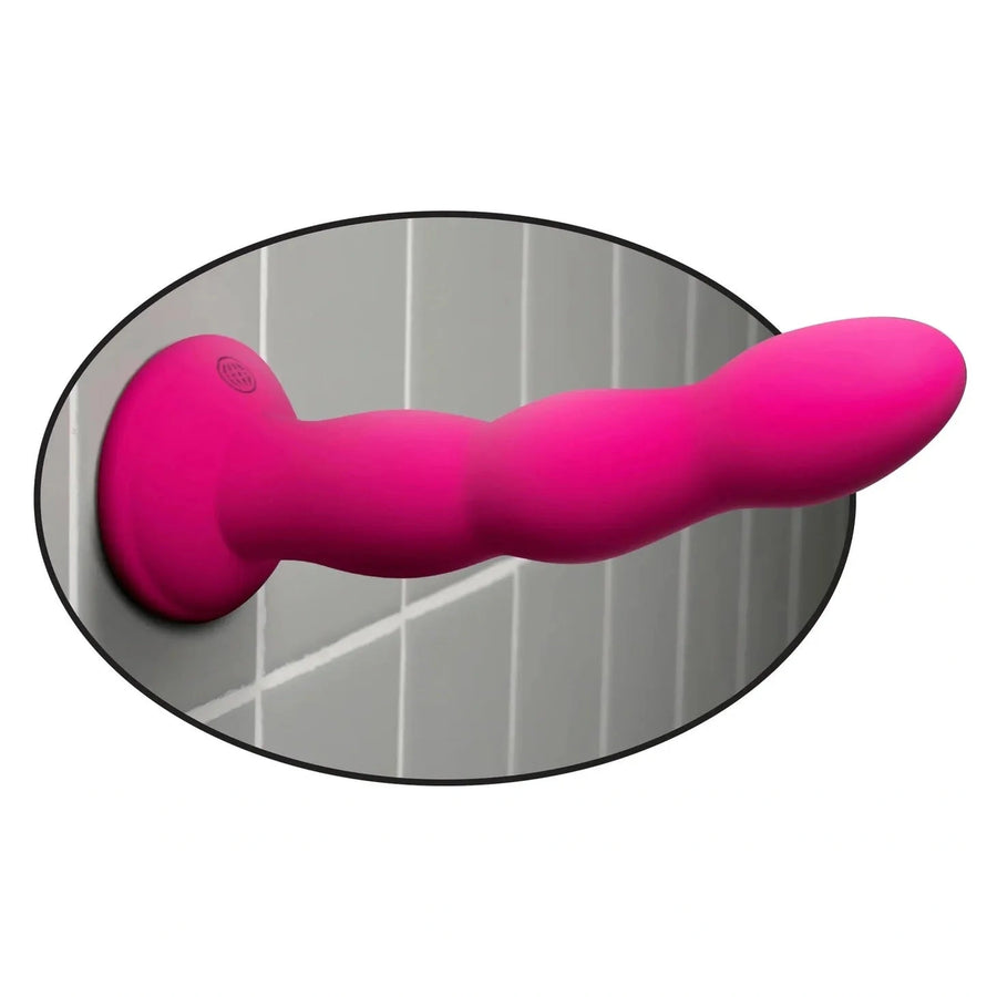 Silicone dildo with suction cup 6'' - Purple