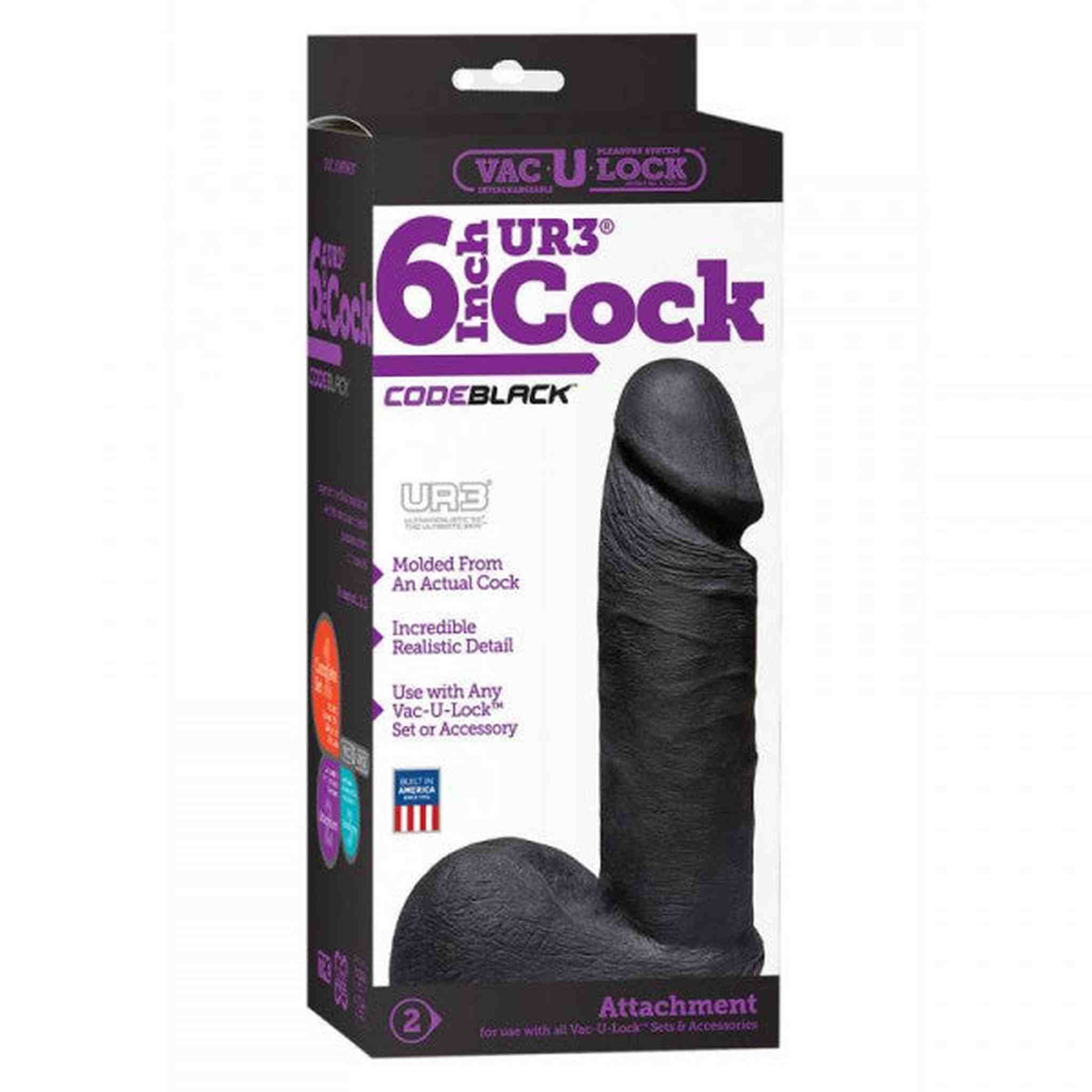 Dildo per strapon 6'' Nero