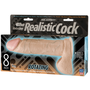 Confezione dildo Doc Johnson Rotating Realistic Cock 8 pollici carne con base ventosa