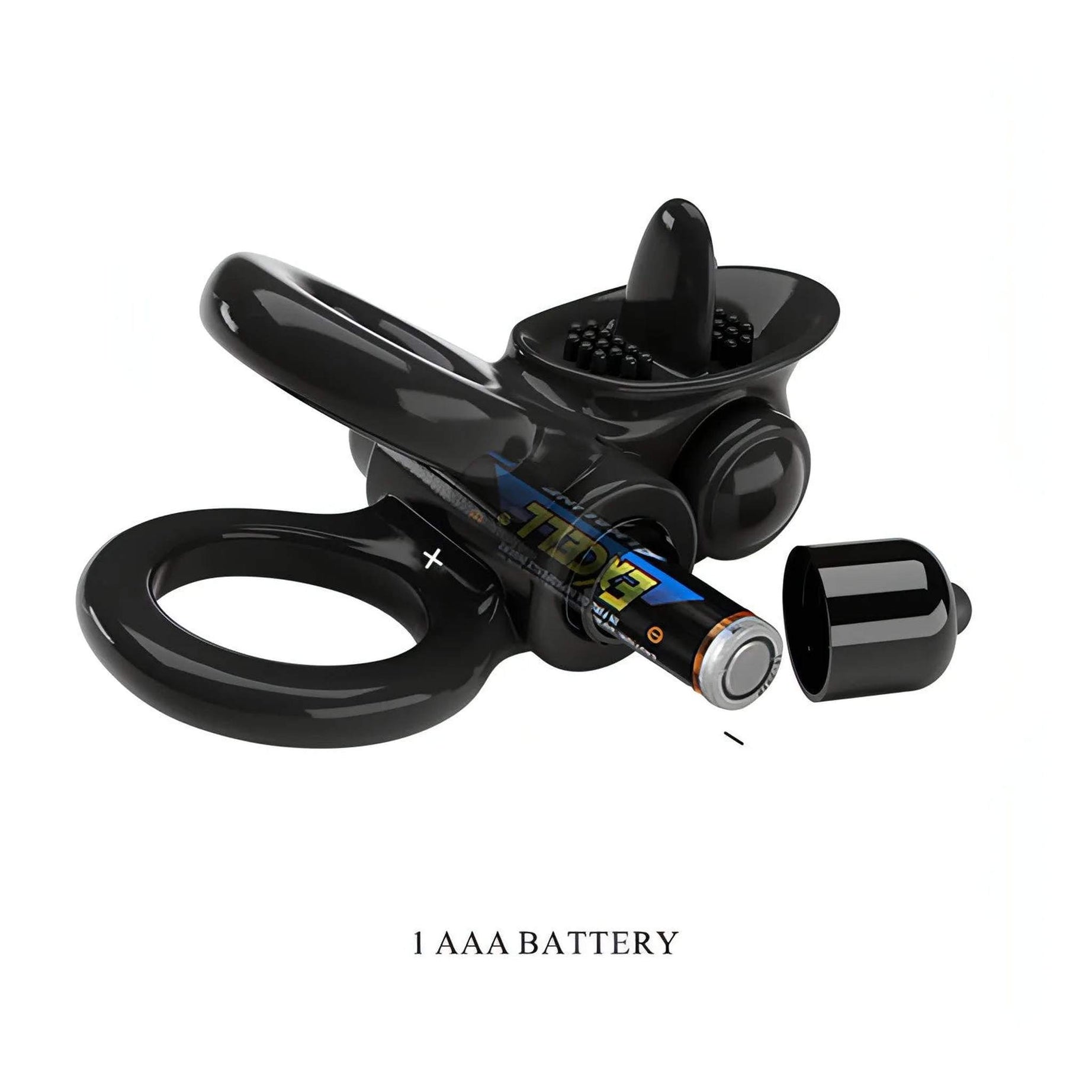 Doppio Anello Vibrante con Lingua per la Stimolazione Clitoridea