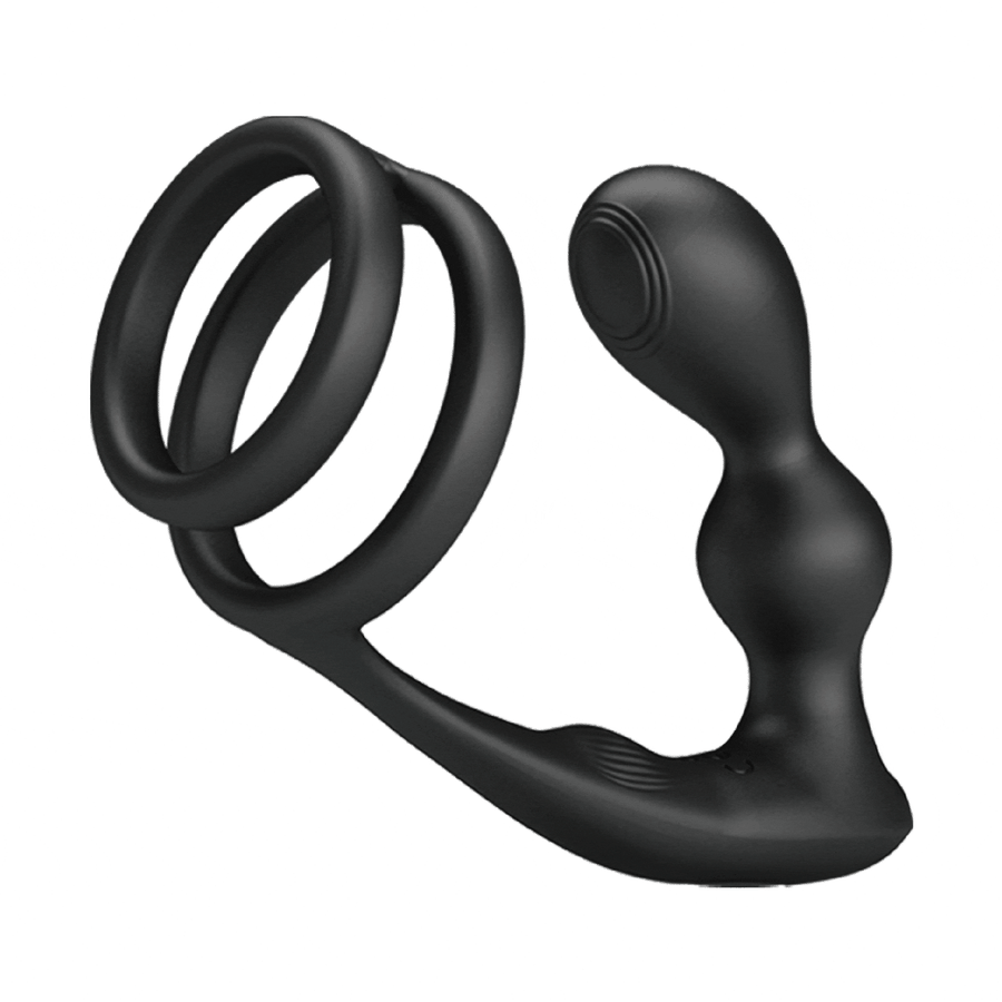 Wireless Penis &amp; Anus Double Stimulator with 12 Different Vibration Modes