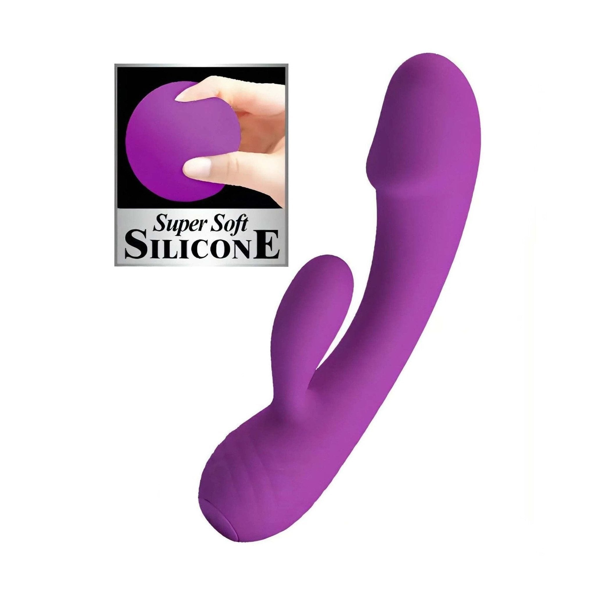 Doreen Vibratore Rabbit realizzato in Silicone Soft Touch - 12 modalità di vibrazione, Extra Morbido, Ricaricabile, Viola