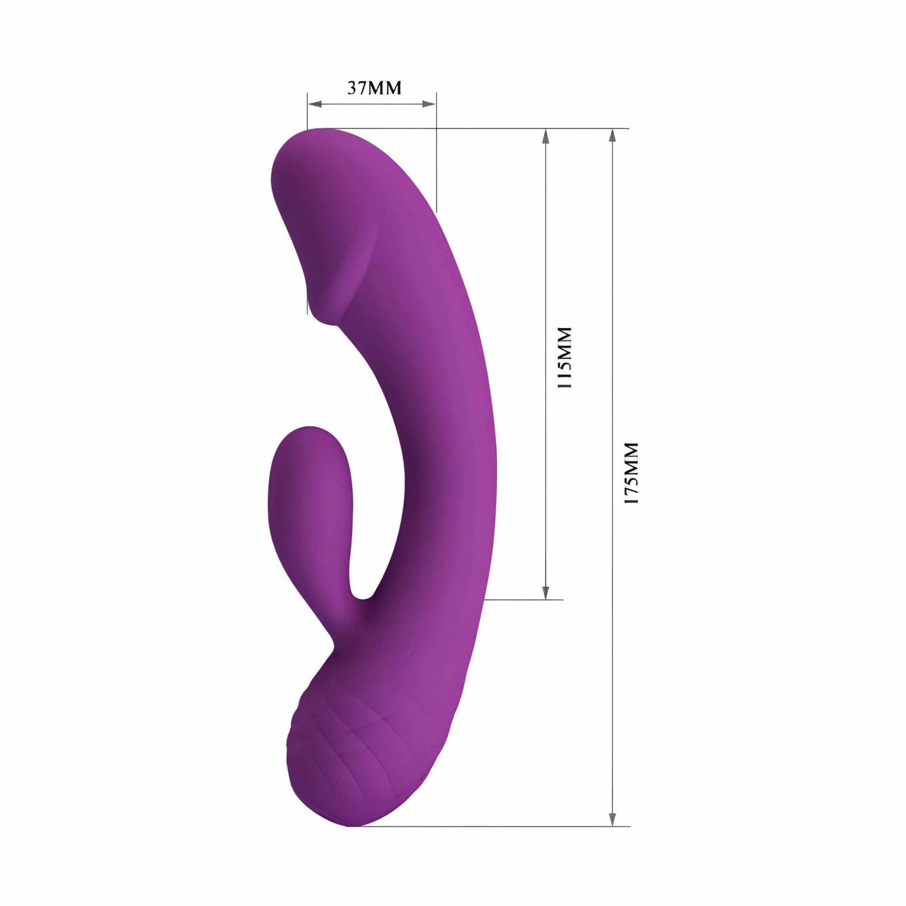 Doreen Vibratore Rabbit realizzato in Silicone Soft Touch - 12 modalità di vibrazione, Extra Morbido, Ricaricabile, Viola