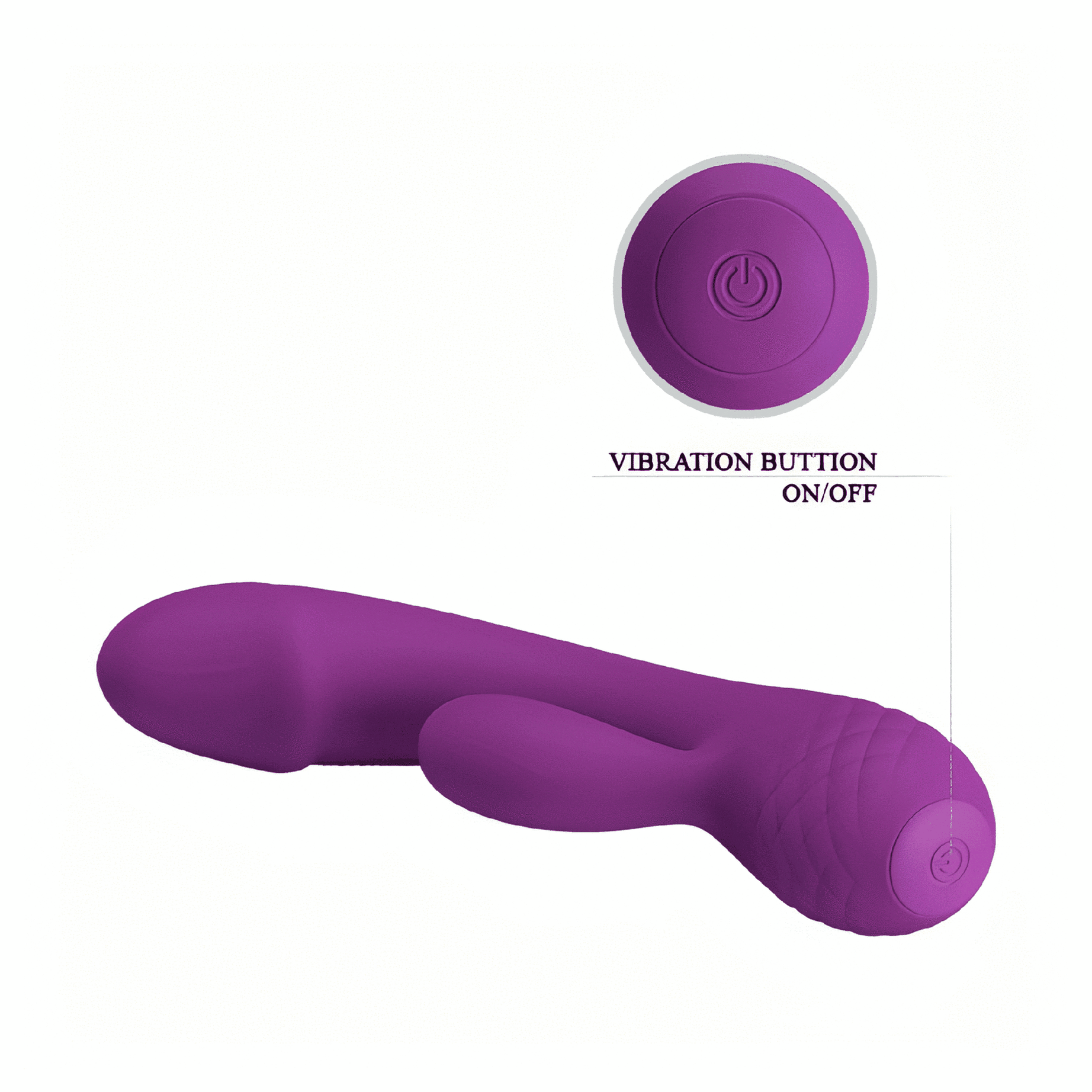 Doreen Vibratore Rabbit realizzato in Silicone Soft Touch - 12 modalità di vibrazione, Extra Morbido, Ricaricabile, Viola