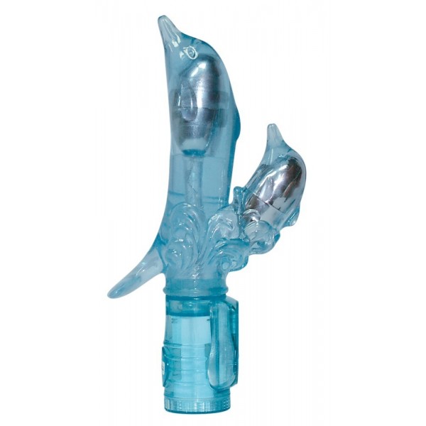 Double Dolphin - Vibratore rabbit a forma di delfino - GoEstasy