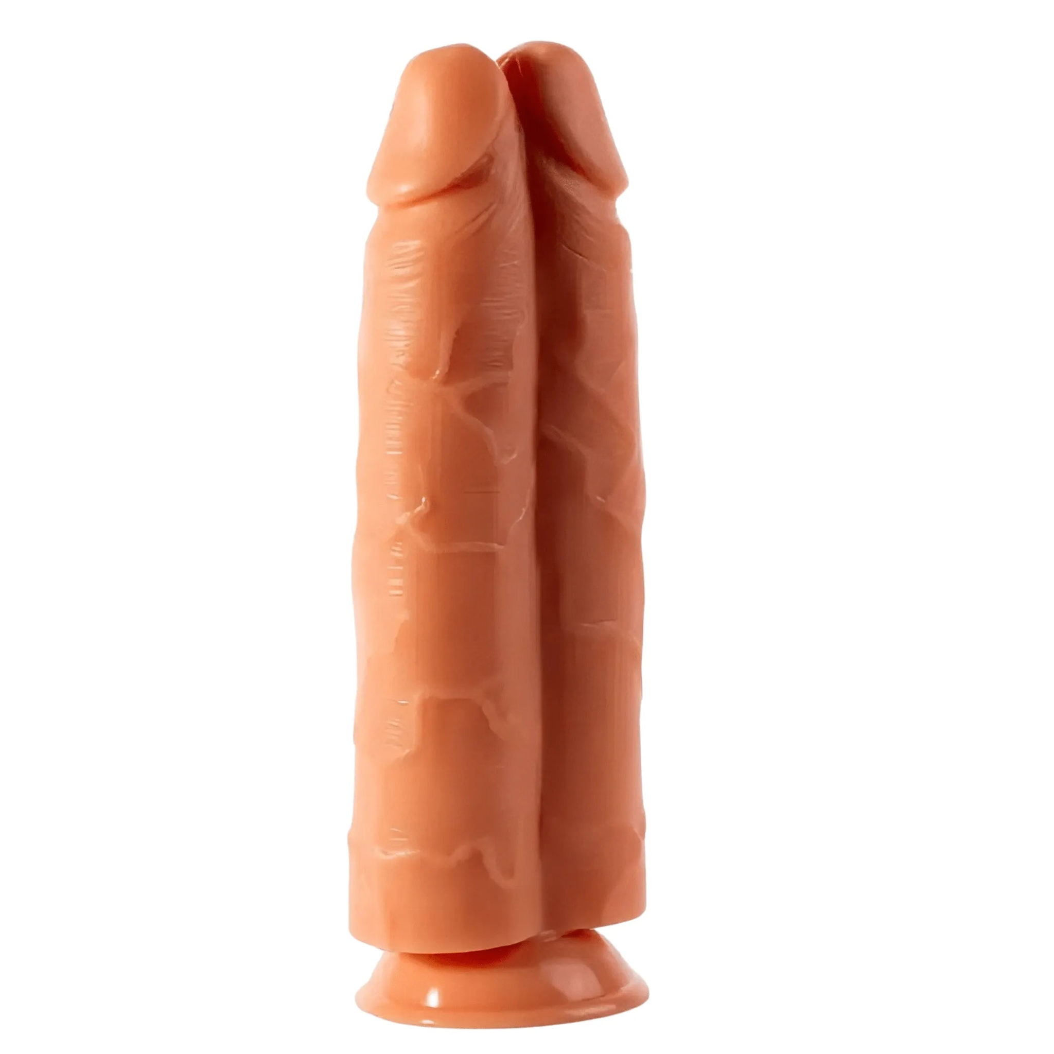 Double Penetration 11″ Dildo con Ventosa – Rosa Carne