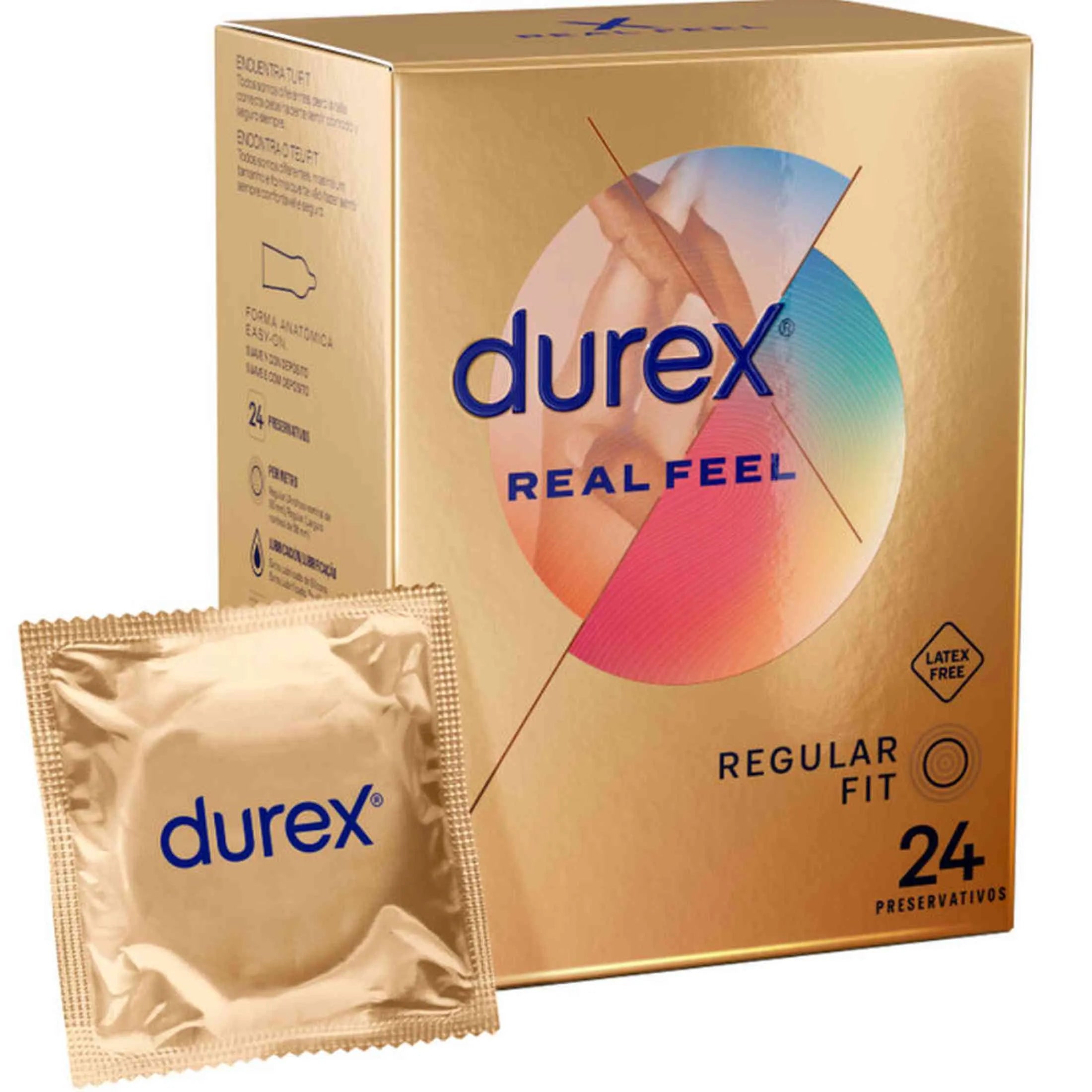 Durex Real Feel senza lattice - Profilattici ultra sottili, confezione da 24 px - GoEstasy