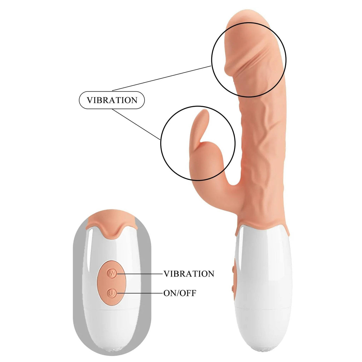 Easter Bunny Vibratore Rabbit Semirealistico con 30 modalità di vibrazione